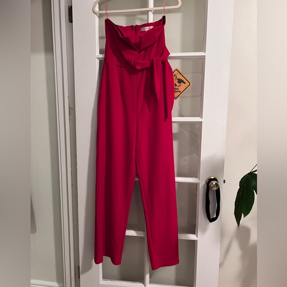 Red strapless jumpsuit! - Picture 2 of 4
